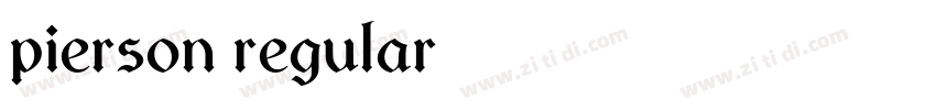 pierson regular字体转换
